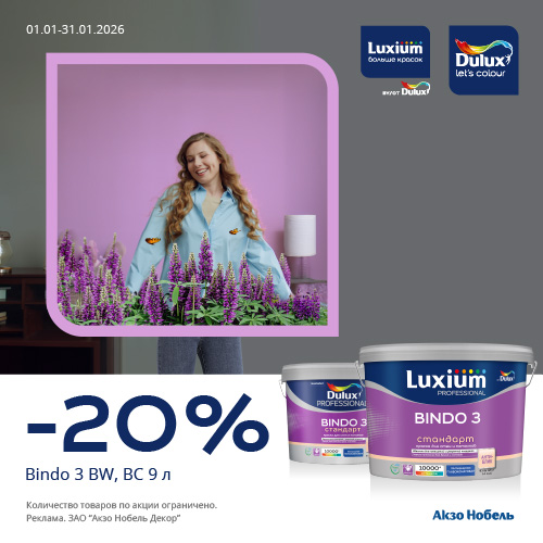 Акция 20% скидки Bindo 3